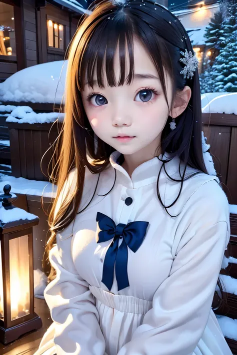 mid night、It&#39;s snowing steadily、RAW、one girls、a baby face、Cute little girl s、Slender and beautiful、small tits、７Head and body、Twin-tailed:1.5、Meticulously drawn eyes、enticing、Twin-tailed、Its snowing、snow country、Christmas tree、Christmas Colors、Winters、S...