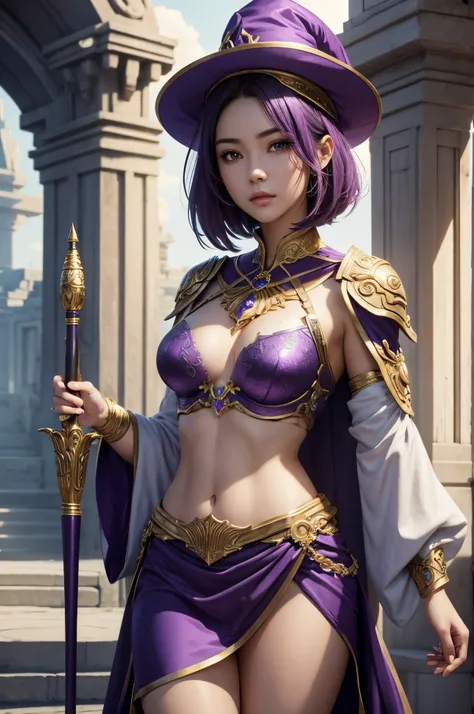 8K,Gorgeous purple very small chest chest armor,超A high resolution,A hyper-realistic,Ultra-precise workmanship details,