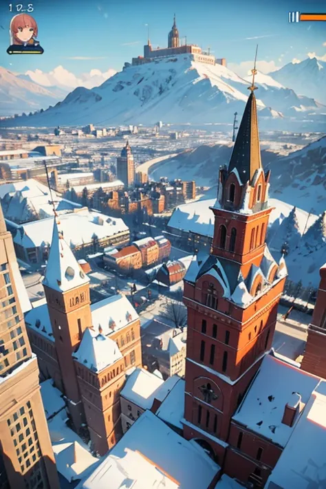 Syracuse，There are many buildings and bell towers, game screenshot, pc game《SimCity》screengrab, Match screen, Frostpunk, Snow resort,  City 2 0 8 0, tas&#39;It&#39;s snowing in the city，oda&#39;It snowed a lot, In-game footage, In-game footage, ancient cit...