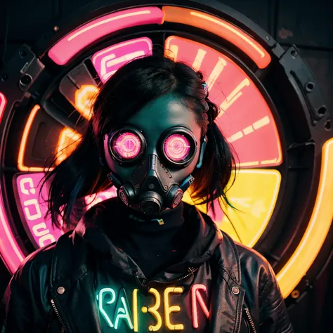 neon, neon cyberpunk cores vibrantes, cores ultravioleta e neon, cyberpunk cores vibrantes, futuristic gas mask, Gas mask, vibrant fan art, Estilo Arte Neon, neon steampunk, psychedelic style, neon colorido neon, psychedelic art style, cores do bipe, arte ...