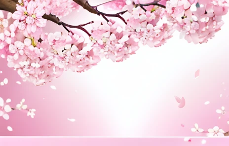 Pink/white color, cherry blossom background