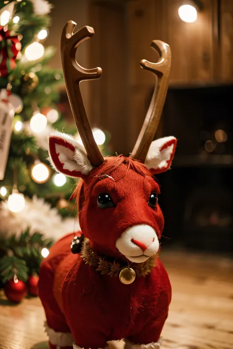 design idea for Christmas: 
A cute reindeer with a red nose