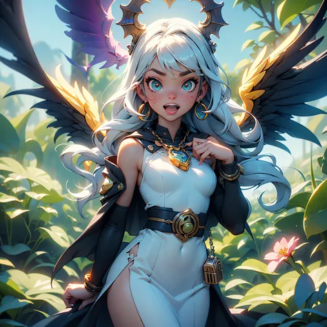 Chibi Figure Queen Rihanna Arch-Angel Sparrow_bird_with_open_wings flying cherry_blossom wings_spread_upwards CherryTree unrealengine5 ultra Cinamatic ultra_high-def Van_Gogh Masterpiece town woodland deep path church equirectangular nature ultra_high-res ...