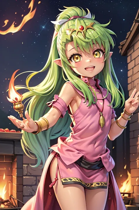 illustration, 1girl, ((((tiki (fire emblem) )))), ((((chloe von einzbern)))), (((manakete))), (((fusion))), (((agglutination))),...