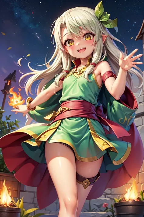 illustration, 1girl, ((((tiki (fire emblem) )))), ((((chloe von einzbern)))), (((manakete))), (((fusion))), (((agglutination))),...