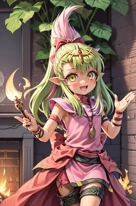 illustration, ((((1girl)))), ((((tiki (fire emblem) )))), ((((chloe von einzbern)))), (((manakete))), (((pink hair))), (((fusion...