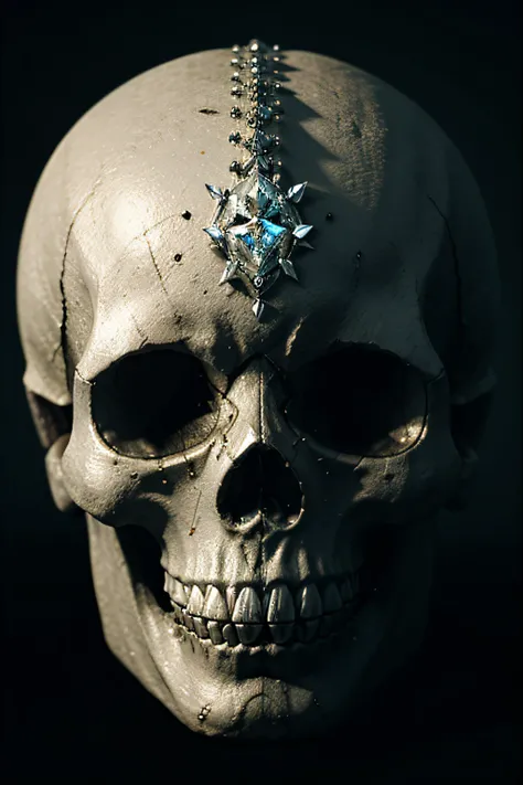 caveira de diamante, Transcendental, 4k, ultra realistic