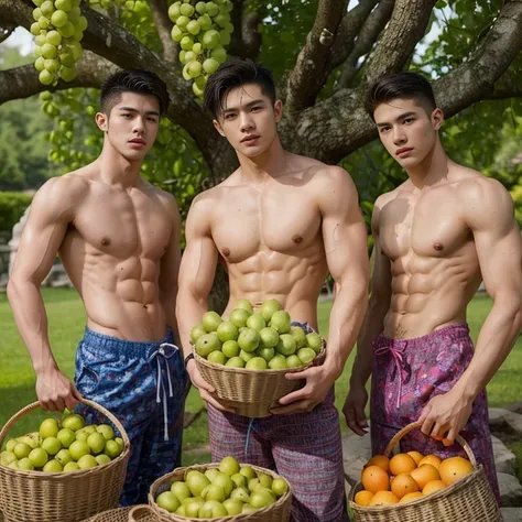 Boy Arafade in hip white boxer shorts, full-body-shot, Quiv haircut, look at camera, face detail, manly, charming, masculine, , Pool Background, sexy pose, Manaiz , perfect anatomy, Symmetrical body, 19-year-old Asian boy, Shirtless :: high-detail, asian, ...