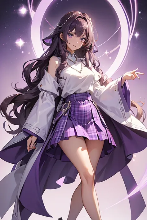 Lilac is a teenage girl with a tall and thin build, being the tallest student so far. Her skin is a deep tan and she has long, wavy dark violet hair. She also has light violet eyes with light purple and lilac eyeshadow. She also has thin warm brown eyebrow...