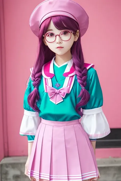 Red girl poses for a photo, belle delphine, ulzzang, Teal uniform, full body xianxia, sha xi, Sea - pink and purple clothes.., Sailor uniform, 8.9, JK Uniform, tiffany, Tiffany Style, With teal clothes, kawaii:2, park ji-min, jaeyeon nam, magic school unif...