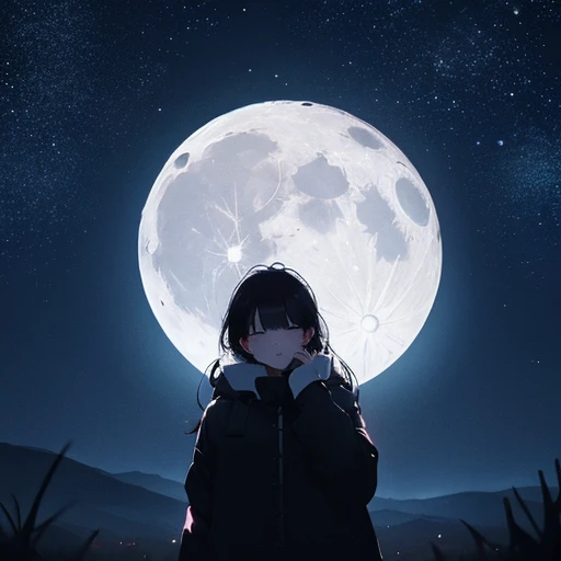 The moon is beautiful, isnt it?、Can I cry a little?？