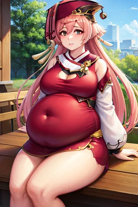 fat, chubby, large belly, pregnant, obese, very fat, yanfei, big belly, very fat, large stomach, chubby (best quality, masterpie...