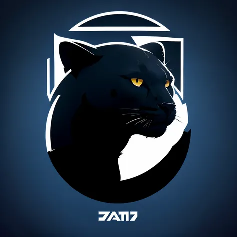 Generate a logo for a handball team containing a panther