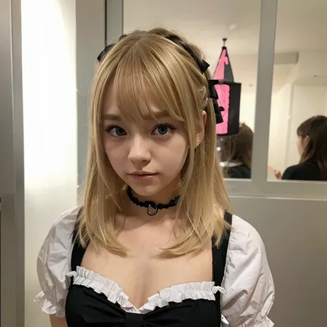 Cultparty kei lolita girl blonde hair