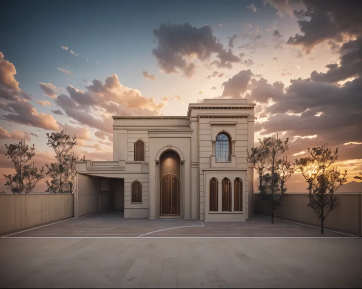 photorealistic,villa with round arches,roman arches,,high detailed,128k,beige color Travertine stone facade,extreme details,hd details,insane deailed octane render,award winning,master peice,realistic,