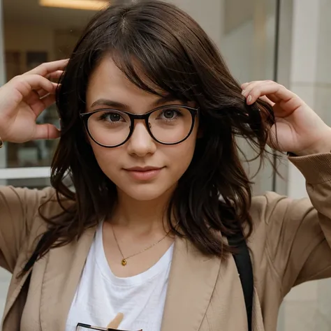 Cute girl with glasses