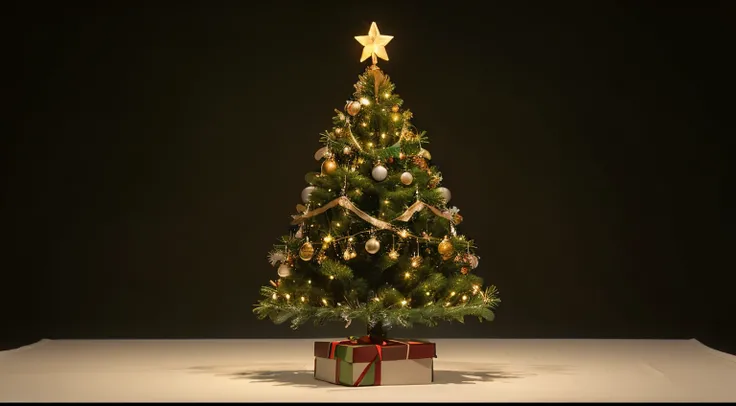 decorated christmas tree on transparent background or PNG file, easy to decorate your project. generative AI