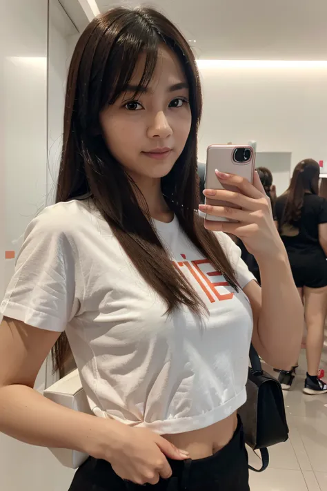 Xiaomi phone in female hand, cut out only the hand holding the phone and show the Xiaomi brand