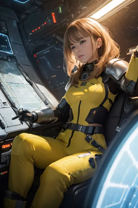 (((raw image quality:1.4)))、8k分辨率、of the highest quality, ultra high resolution, (photorealistic: 1.4), jumpsuit, sci-fi spacesh...