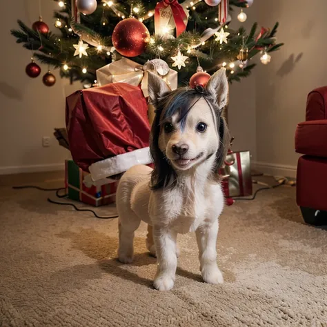 my little pony, in front of cristmas tree, cristmas