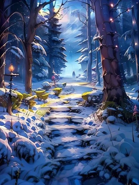 (best quality,4k,8k,highres),(realistic,photorealistic,photo-realistic:1.37),(HDR,UHD),(vivid colors)

wonderland,winter,snowing,amazing landscape,snowflakes,magical scenario,enchanted forest,majestic mountains,frozen lake,sparkling icicles,glowing moonlig...