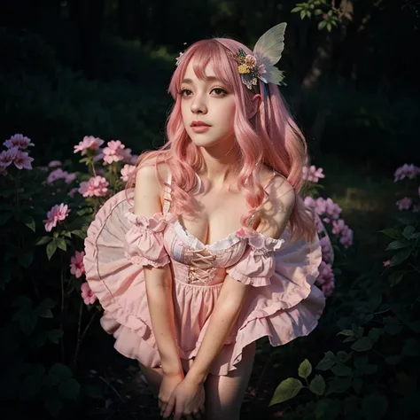 Melanie martinez anime style, fairy 🧚‍♀️ 💗💗💗, forest, beautiful stunning, gorgeous,