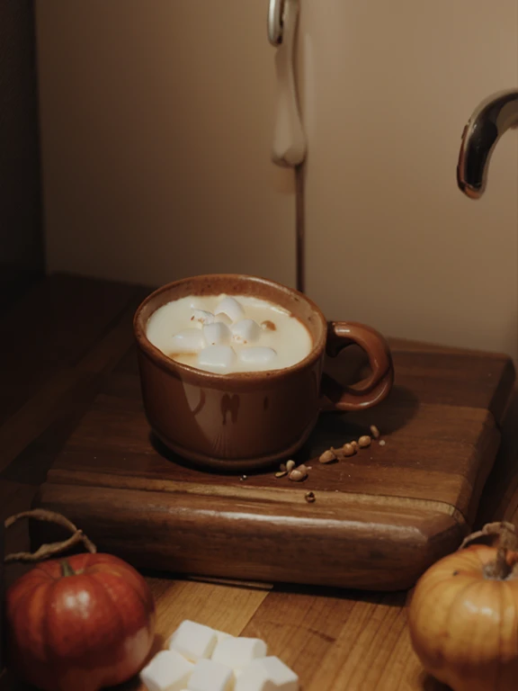 hot chocolate + marshmallow