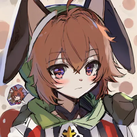 male anime character) with a (young anime man) look. featuring (anime moe artstyle), featuring (1 male). He wearing a (hoodie black) and has cute (rabbit ears) that are either (bunny ears), (long floppy rabbit ears:1.2), or (big rabbit ears:1.1) kemonomimi...