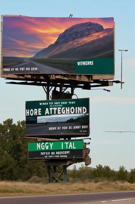 highway billboard，single billboard