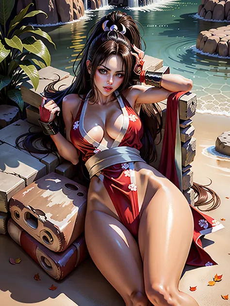 labios ligeramente abiertos, Mai Shiranui