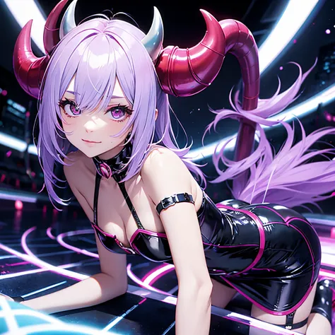 devil girl flashy hair erotic cute