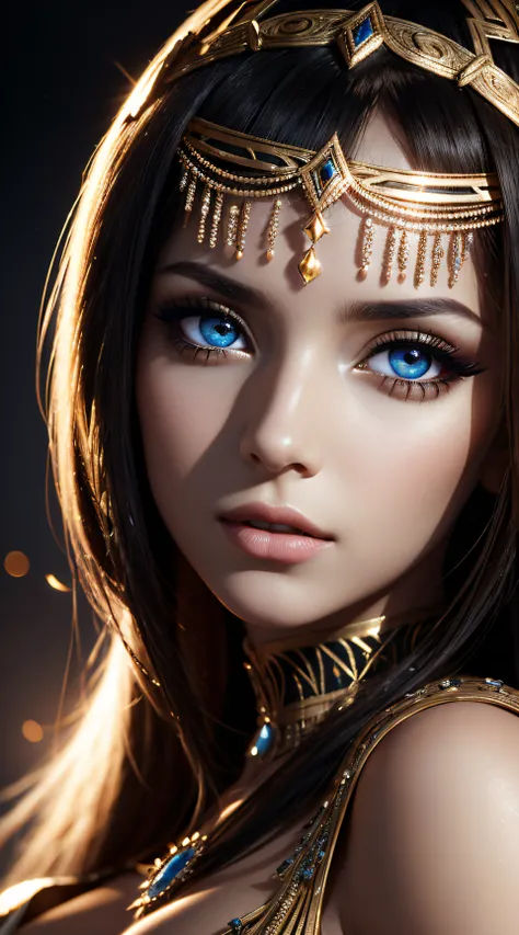 Alizée Lyonnet, wearing Cleopatra sexy clothes. professionally retouched, soft lighting, realistic, smooth face, perfect eyes, sharp focus on eyes, 8 k, high definition, insanely detailed, intricate, elegant. in a natural background.