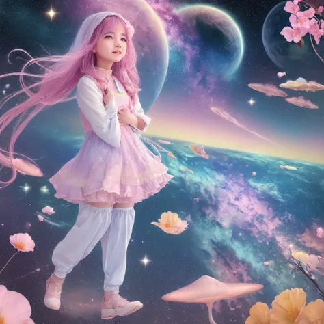 Celestial World　A feminine girl brings happiness to a world of pastel colors.