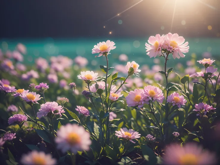 ((best quality)) , ((masterpiece)) , (detailed) ,in spring, ((flower sea)) , ((flowers meadowundane, elegant, Fine art, Bardcore, Lens Flare, F/5, Film Washi, crisp lines, moody, , Flickr, octane engine, 8k resolution