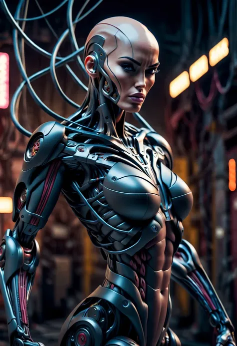 (beautiful muscular borg queen:1.25), (megan-fox:1.5), (full body pose), (mechanical muscles and tendons:1.5), (no hair), (bald ...