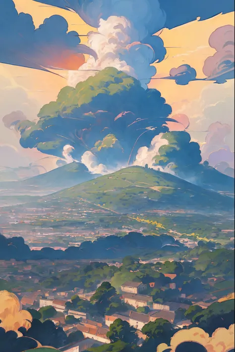 An extremely detailed anime illustration,
landscape,
vintage, dreamy, drawing, trending on artstation, UHD, (((by Quentin de Warren))):1.8, atmosphere, luminosity