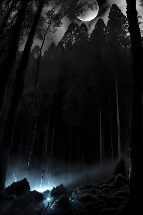 Aullando a la luna,cuerpo completo,bosque oscuro,arboles secos,Dios Lobo, hiperrealista, tension, chill, Altamente detallado, foco nítido, profesional, 8k UHD, Kinematic, oscuro, violento, al aire libre, Kali, batalla, chase, dramatic, vivid, nervous vibe,...