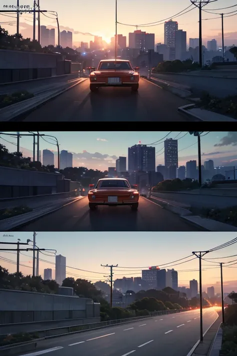 Has rearview mirror，There are pictures of cars in it, animation stills, anime movie frames, screenshot from the anime film, TV animation stills, Anime keyframes, anime scene, anime movie backgrounds, Screenshot of the 2012 animation, ( ( Xinhai sincerely )...