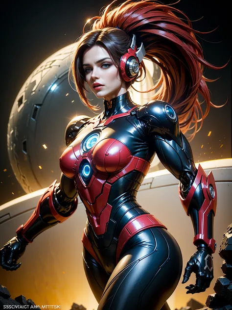 Cinematic, hyper-detailed, and insanely detailed, this artwork captures the essence of the girl with breathtaking beauty. The color grading is beautifully done, enhancing the overall cinematic feel. Unreal Engine brings her anatomic cybernetic muscle suit ...