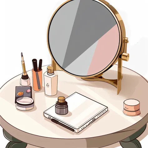 modern makeup mirror，Vector，