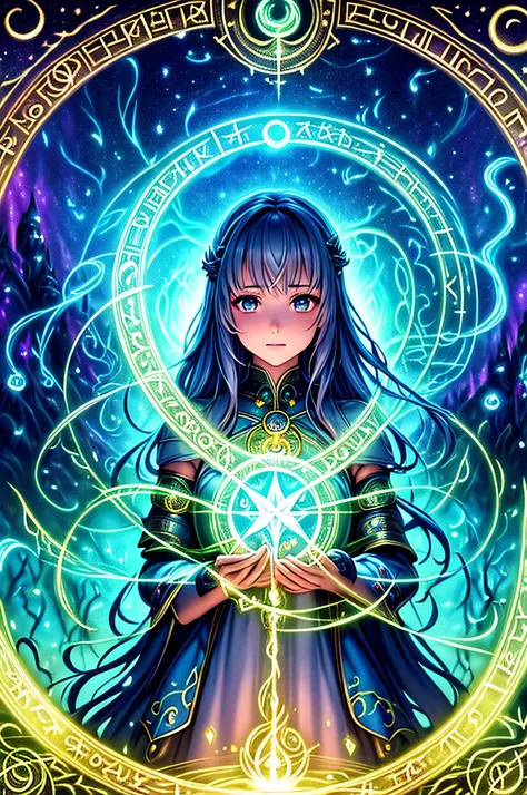 best quality, masterpiece, illustration, ultra-detailed, beautiful detailed eyes, (1girl:1.3),
magician, enchanting spell, high-angle view, magical forest, otherworldly beauty, casting pose, magical staff, invocation effects, soft and ethereal light, fanta...