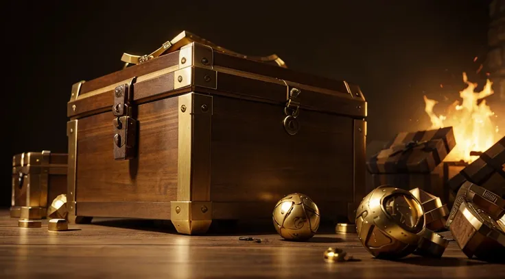 gameicon，treasure chests，a gorgeous，without background，High definition