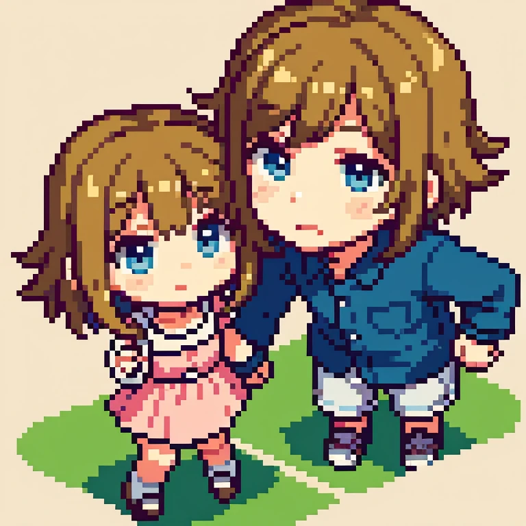 Menino e menina caminhando juntos, cotidiano ,Chibi