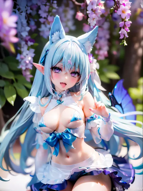 extremely delicate and beautiful, depth of field, amazing, visual impact, ultra-detailed, highly, amazingly fine detail, A super lascivious loli girl with ((small_breasts)) in fishnet stockings and ((micro bikini)), ultrarealistic seductive anime girl, sed...