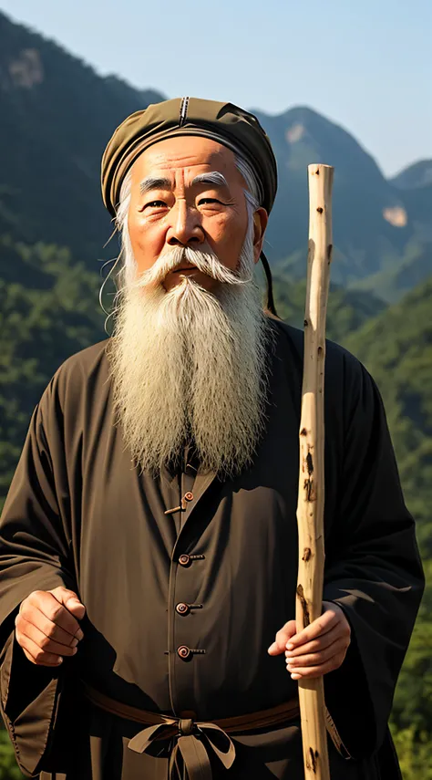 Foolish man with a long beard and a long stick, Smart old man, inspired by Wu Daozi, Inspired by Hu Zaobin, one old man, Inspired by Zhibai, a old man,