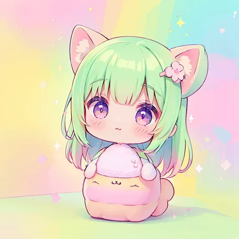 chibi , KawaiTek, Kawaii, Cute, pastel colours, Best Quality, Happy