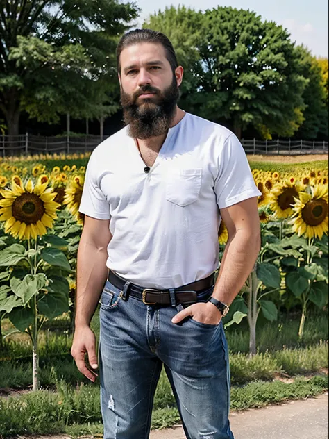 Nathaniel Shohei Pratt, beard and no shirt on, thick black beard, full beard, thick beard, grizzled beard, neat beard, natural beard, groomed beard, bearded man, thick brown beard, shaved beard, trimmed beard, bushy beard, curly black beard, detailed beard...