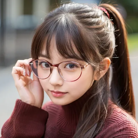 cute glasses girl