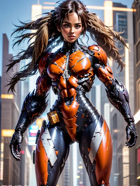 Cinematic, hyper-detailed, and insanely detailed, this artwork captures the essence of a bald hairless muscular female android girl. Beautiful color grading, enhancing the overall cinematic feel. Unreal Engine brings her anatomic cybernetic muscle suit to ...