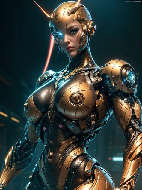 Cinematic, hyper-detailed, and insanely detailed, this artwork captures the essence of a bald hairless muscular female android girl. Beautiful color grading, enhancing the overall cinematic feel. Unreal Engine brings her anatomic cybernetic muscle suit to ...